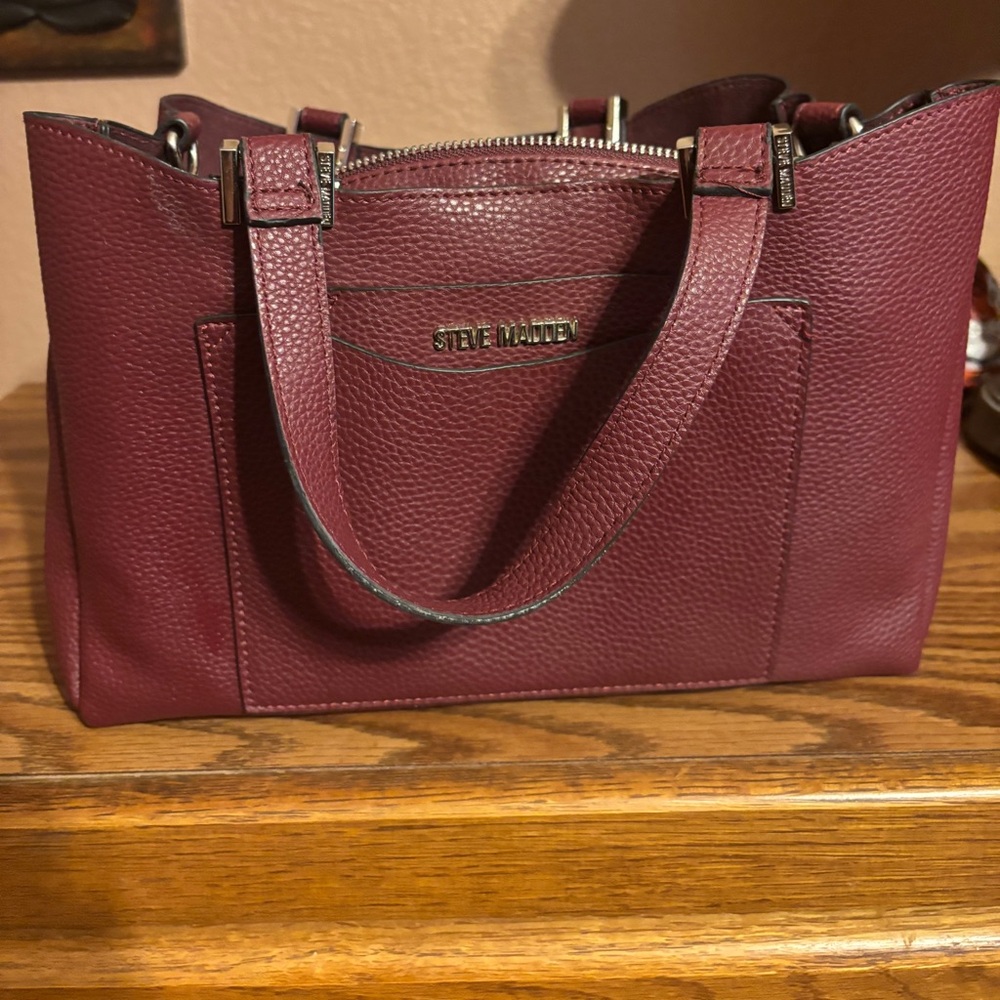 Steve Madden medium satchel maroon